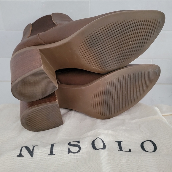 Nisolo Sustainable Heeled Commuter Chelsea Boot Pointed Almond Toe Dari Size 8 - Picture 7 of 7